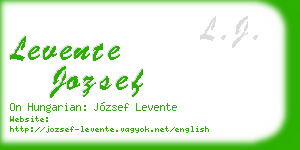 levente jozsef business card