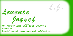 levente jozsef business card